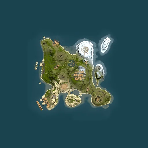 Rust map seed 1250635490, 2000x2000m top-down preview