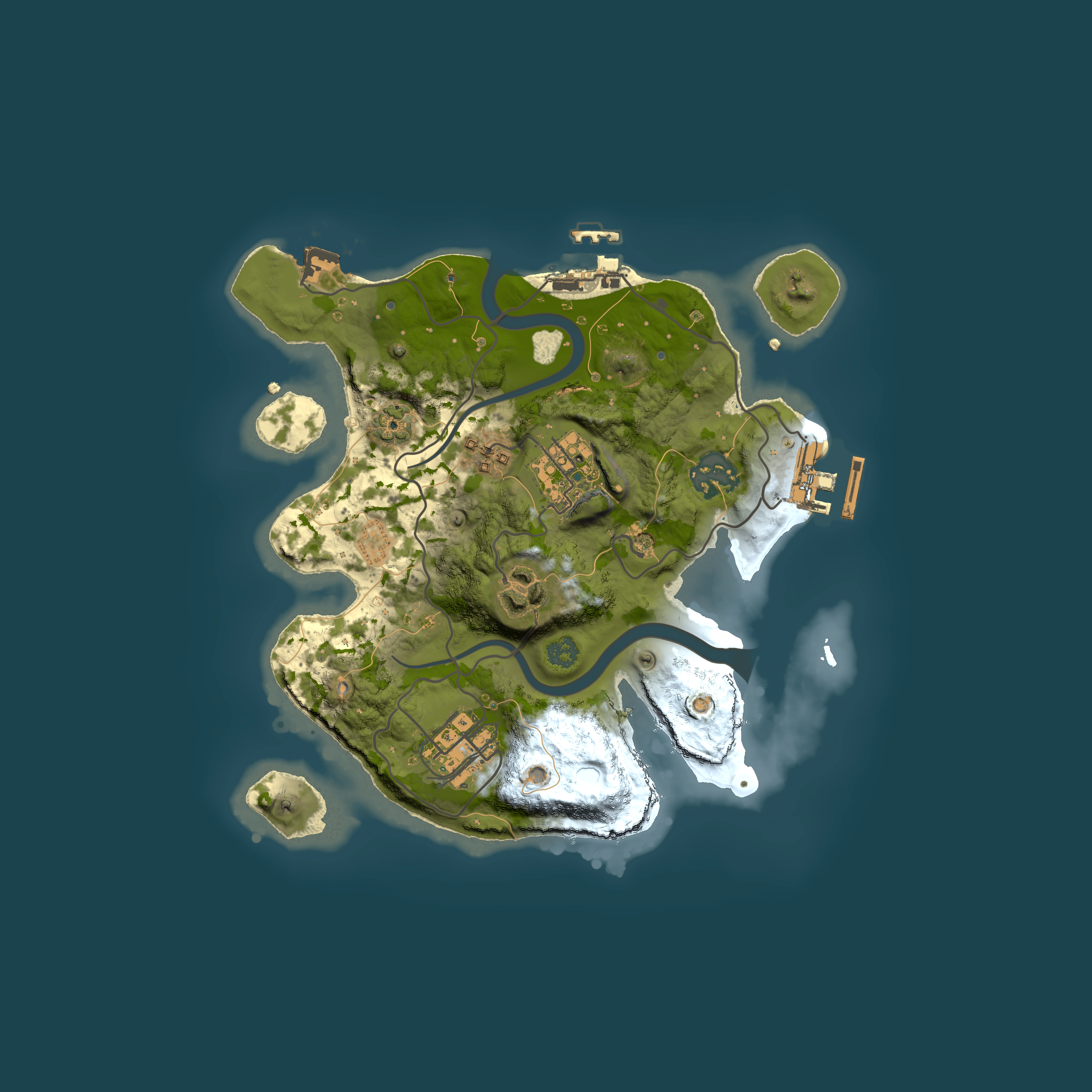 Full top-down render of Rust map seed 363305605, 2500x2500m