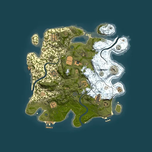 Rust map seed 747801334, 3500x3500m top-down preview