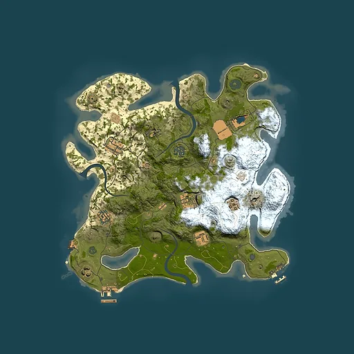 Rust map seed 688549912, 3500x3500m top-down preview