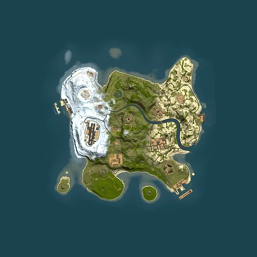 Rust map seed 422933855, 2500x2500m top-down preview