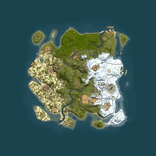 Rust map seed 538888318, 3500x3500m top-down preview