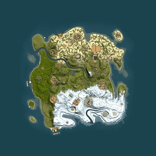 Rust map seed 2145048477, 3500x3500m top-down preview