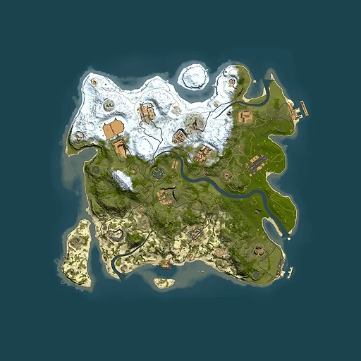 Rust map seed 386712336, 3500x3500m top-down preview