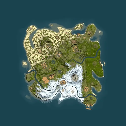 Rust map seed 242846881, 3500x3500m top-down preview