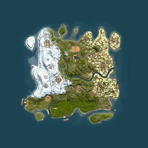 Rust map seed 1132782094, 3500x3500m top-down preview