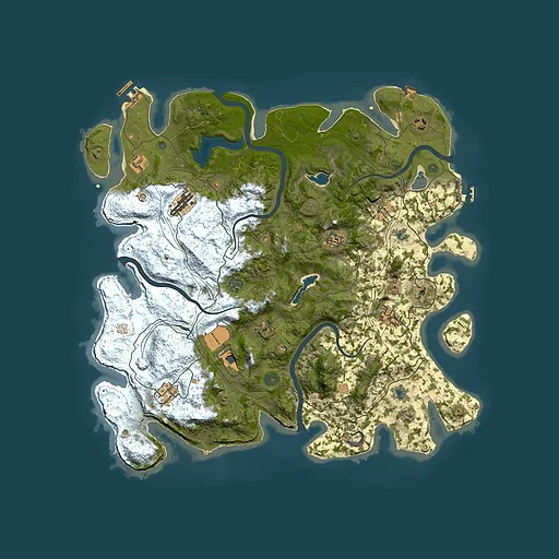 Rust map seed 2010906760, 4500x4500m top-down preview