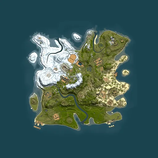 Rust map seed 732732665, 3500x3500m top-down preview