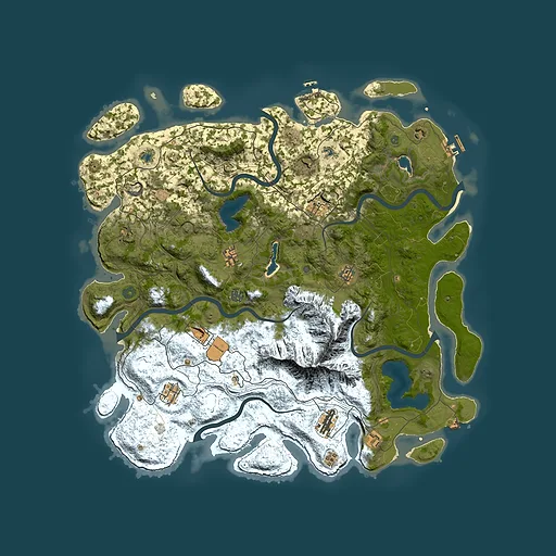 Rust map seed 732129158, 5000x5000m top-down preview