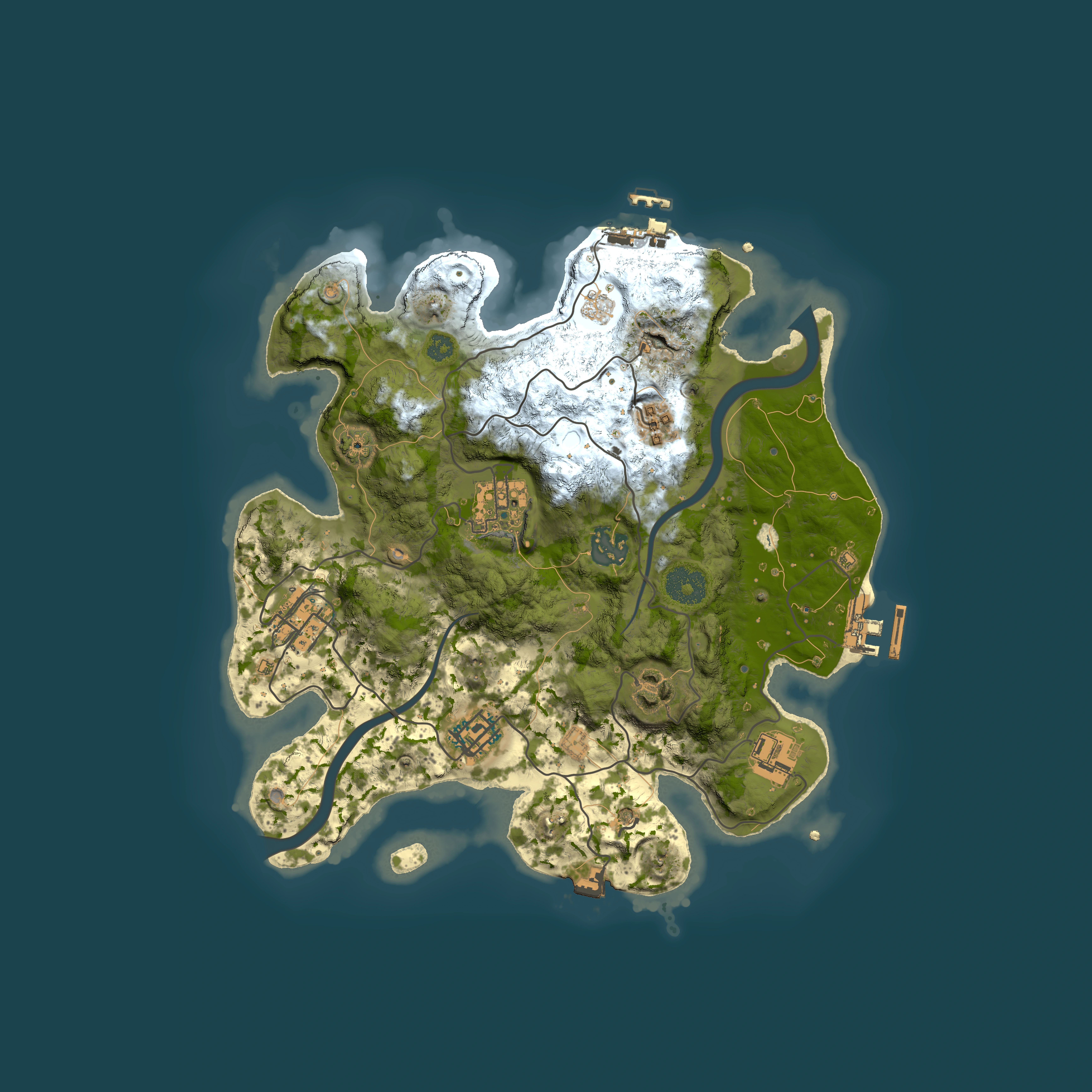 Full top-down render of Rust map seed 1218893375, 3000x3000m