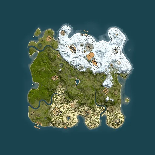 Rust map seed 1743910341, 4000x4000m top-down preview