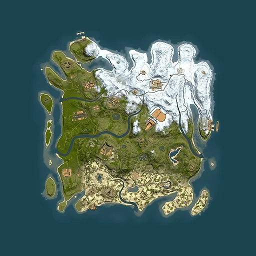 Rust map seed 1101081236, 4000x4000m top-down preview
