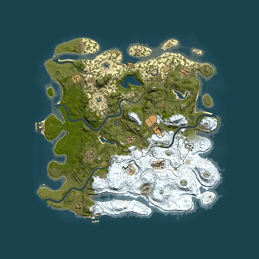 Rust map seed 1395021514, 4500x4500m top-down preview
