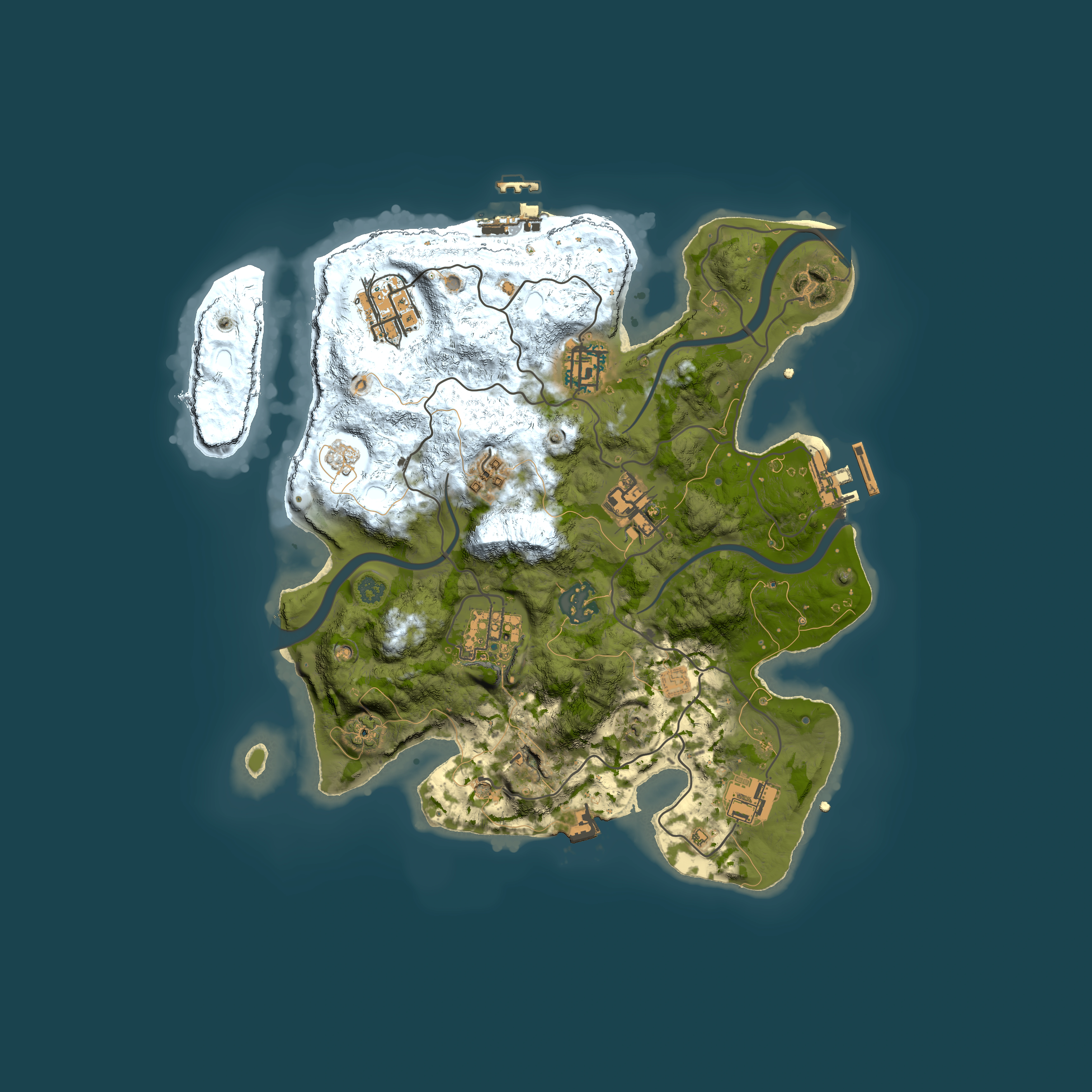 Full top-down render of Rust map seed 761504654, 3000x3000m
