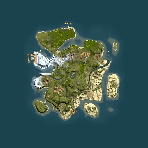 Rust map seed 223474472, 2500x2500m top-down preview