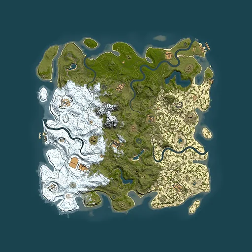 Rust map seed 2090689322, 5000x5000m top-down preview