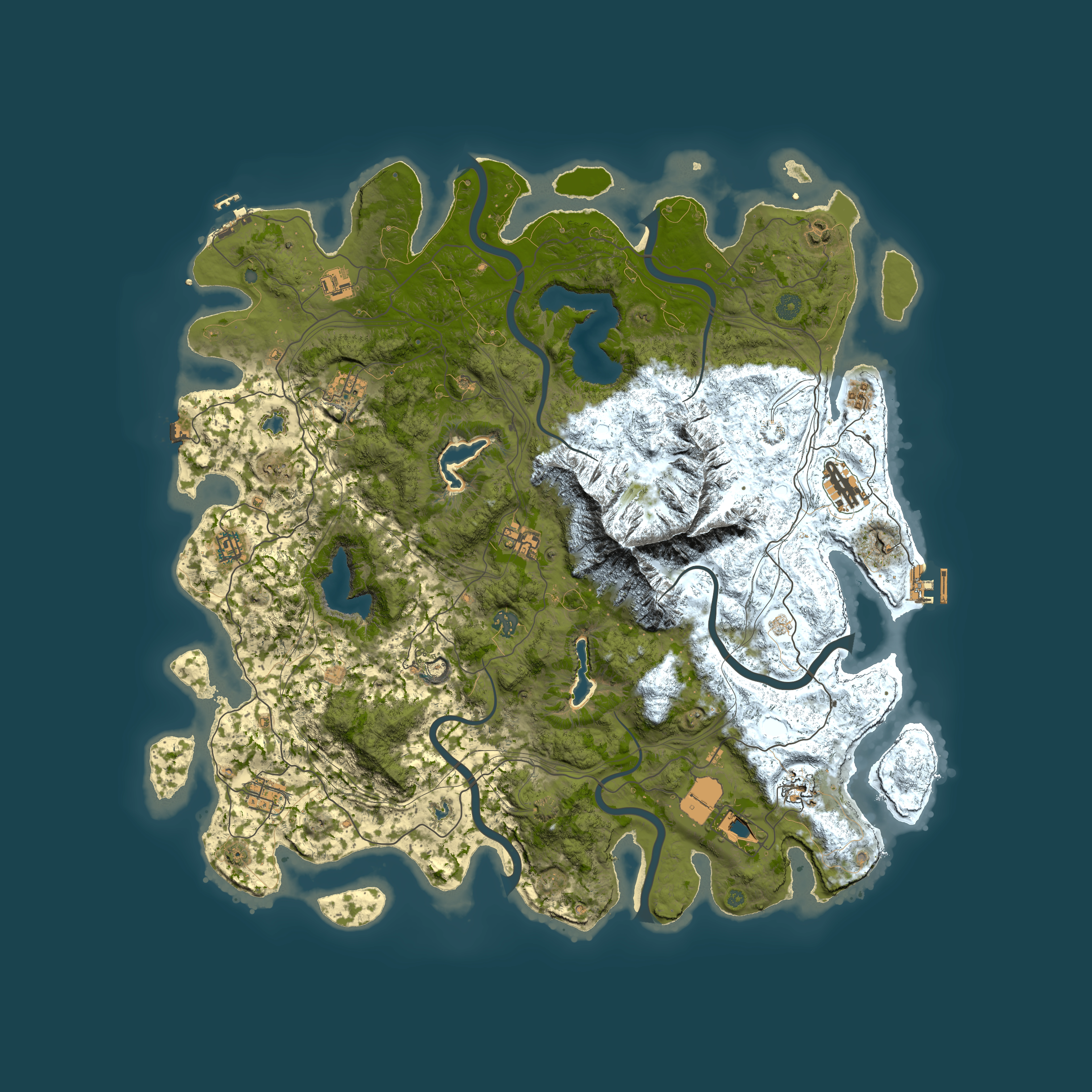 Full top-down render of Rust map seed 1598276321, 5000x5000m
