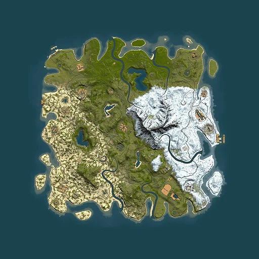 Rust map seed 1598276321, 5000x5000m top-down preview