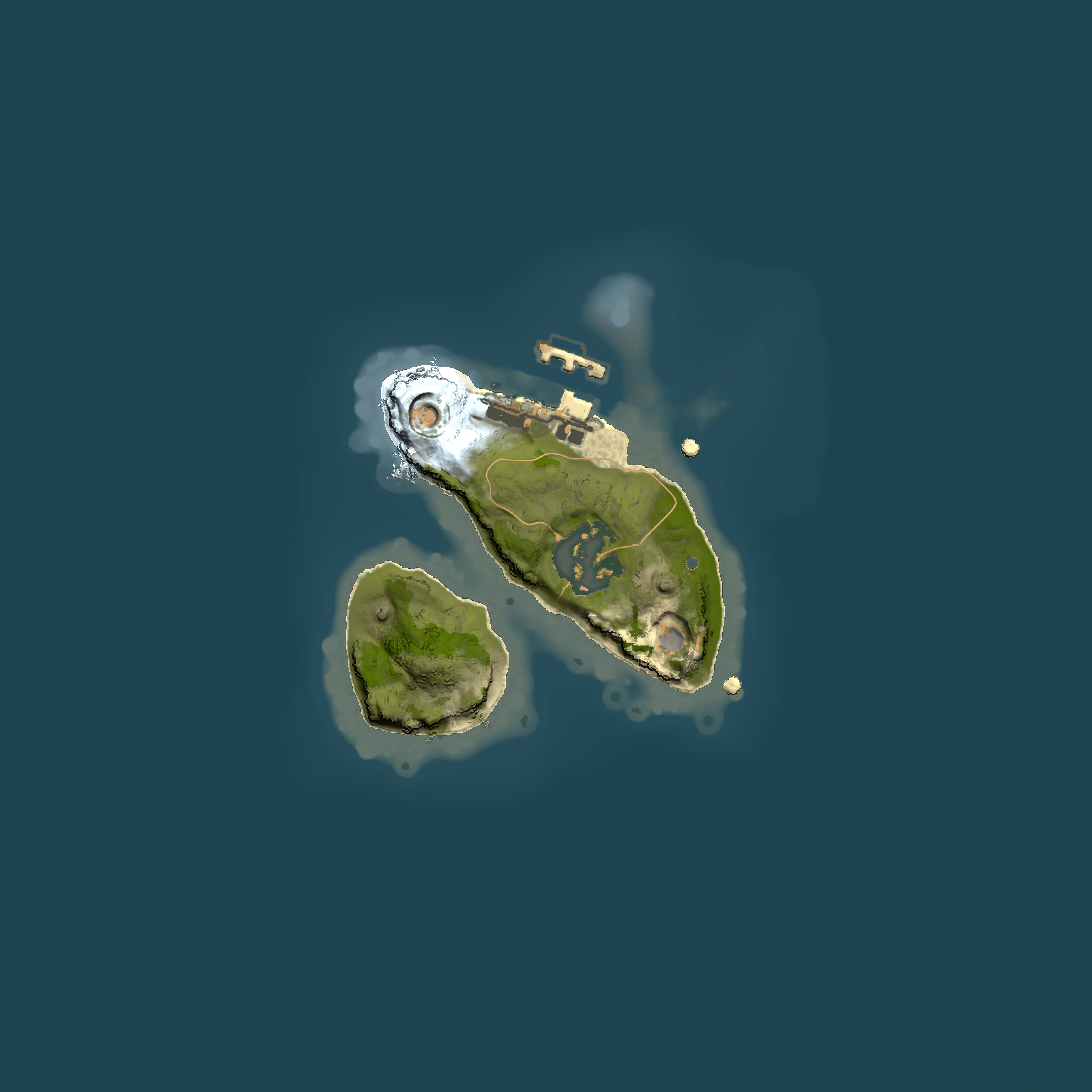Full top-down render of Rust map seed 436879716, 1500x1500m