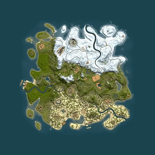 Rust map seed 2067506577, 4000x4000m top-down preview