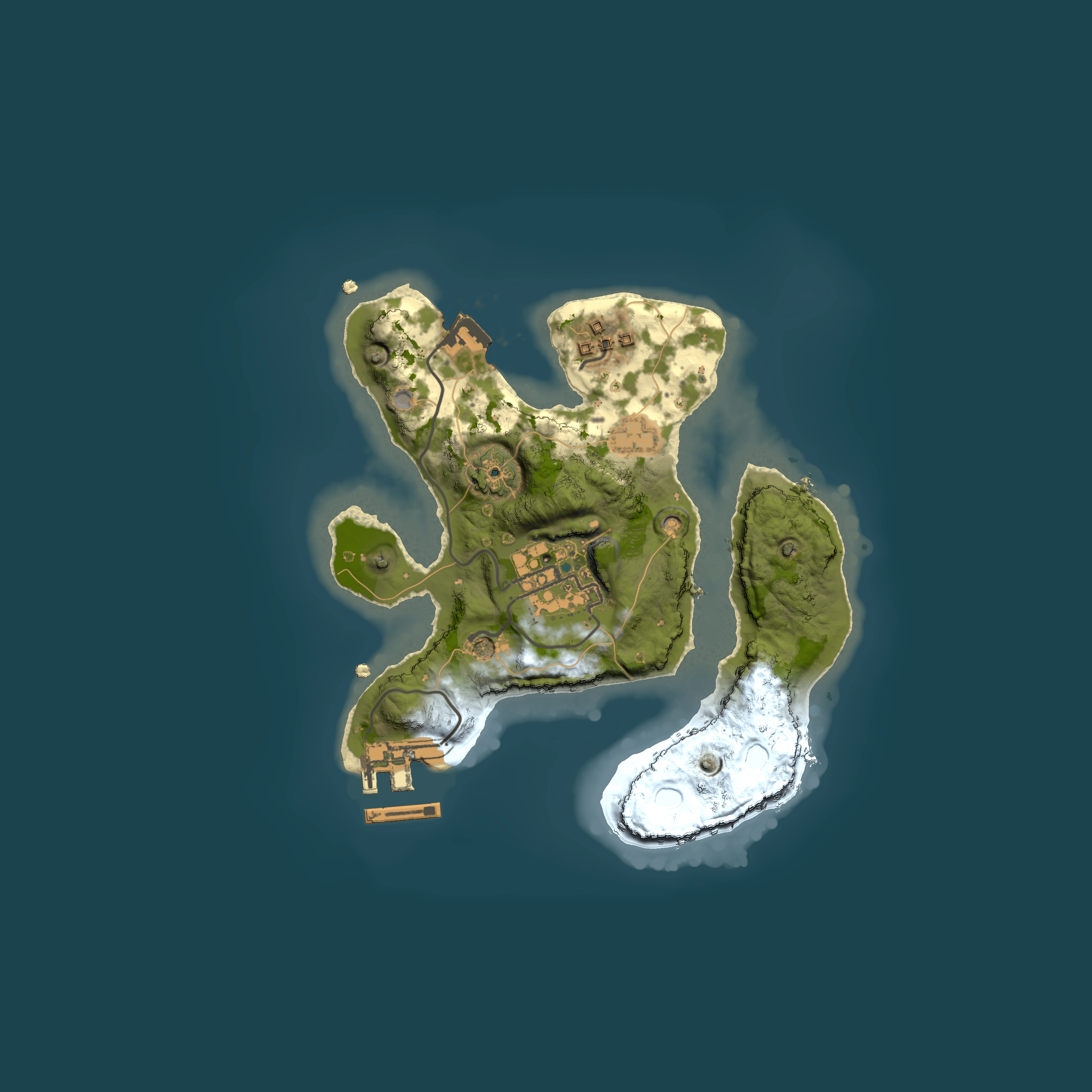 Full top-down render of Rust map seed 61830180, 2000x2000m