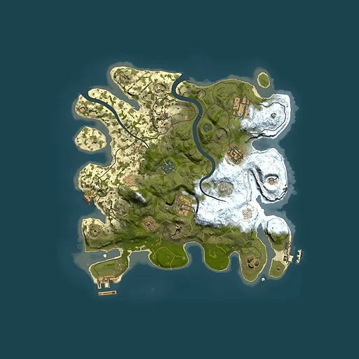 Rust map seed 441780896, 3000x3000m top-down preview