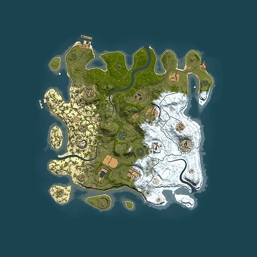 Rust map seed 2102595128, 3500x3500m top-down preview