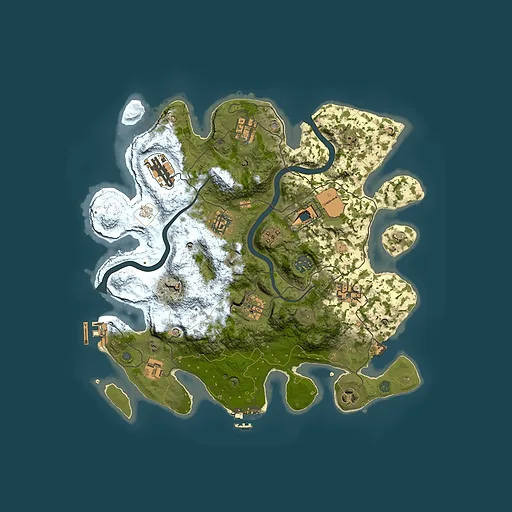 Rust map seed 640018212, 3500x3500m top-down preview