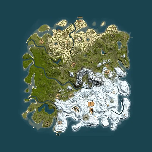 Rust map seed 367766749, 5000x5000m top-down preview