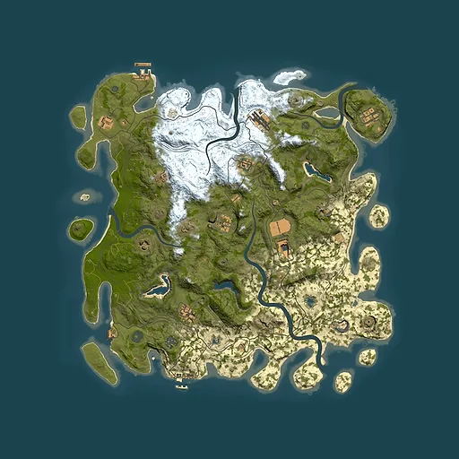 Rust map seed 2057745213, 4500x4500m top-down preview
