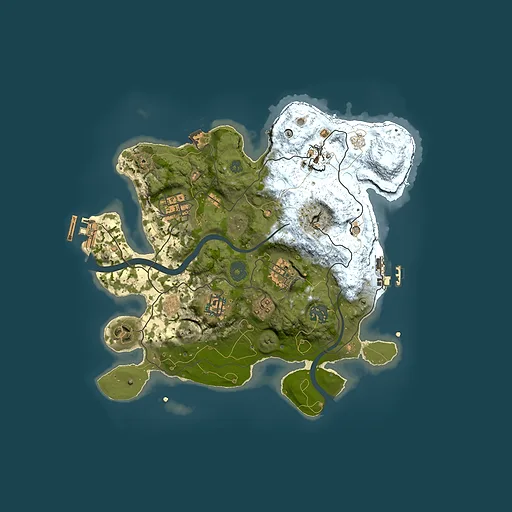 Rust map seed 826042822, 3000x3000m top-down preview