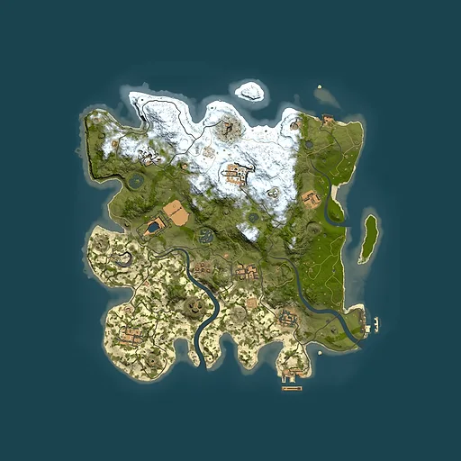 Rust map seed 1015080899, 3500x3500m top-down preview