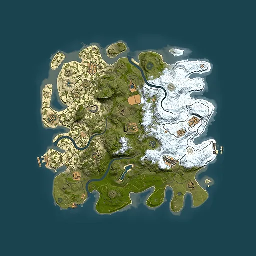 Rust map seed 221095438, 4000x4000m top-down preview
