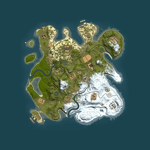 Rust map seed 1277556412, 3500x3500m top-down preview