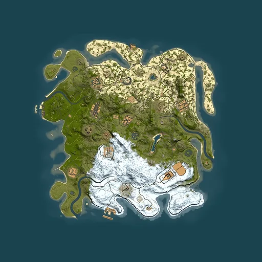 Rust map seed 1376584101, 4000x4000m top-down preview