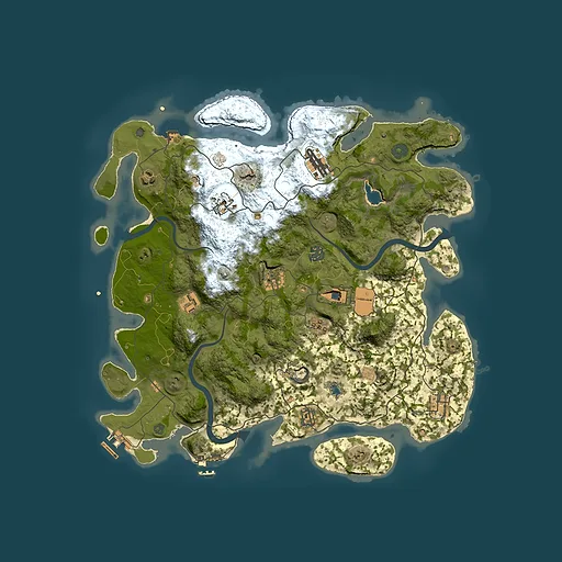 Rust map seed 742639351, 4000x4000m top-down preview