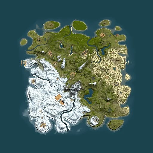 Rust map seed 1879817840, 5000x5000m top-down preview