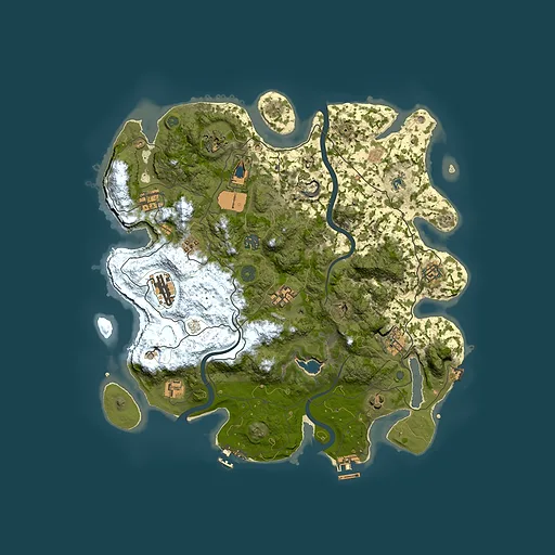 Rust map seed 742963609, 4000x4000m top-down preview
