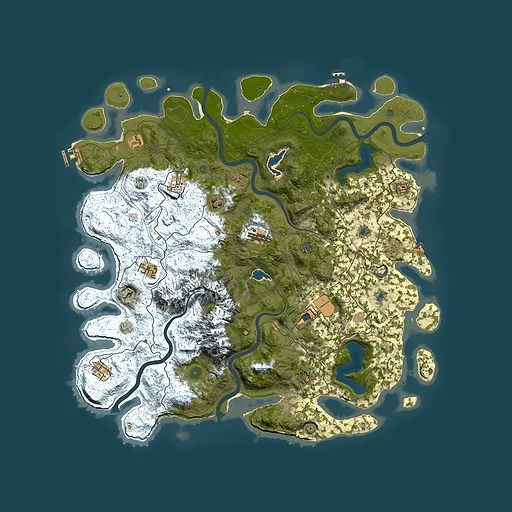 Rust map seed 693899921, 5000x5000m top-down preview