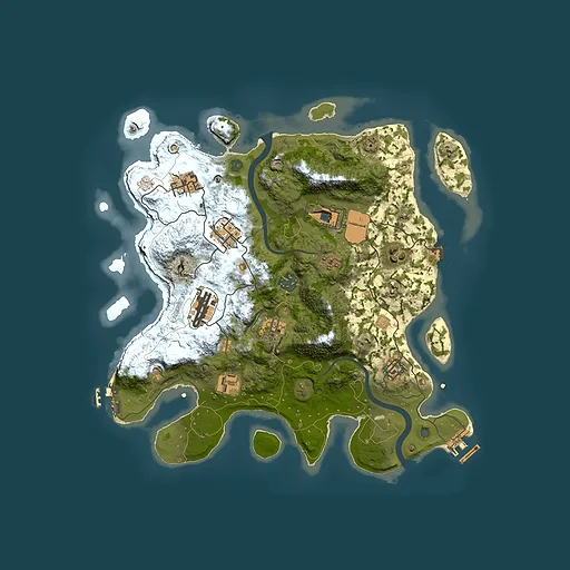Rust map seed 294774728, 3500x3500m top-down preview