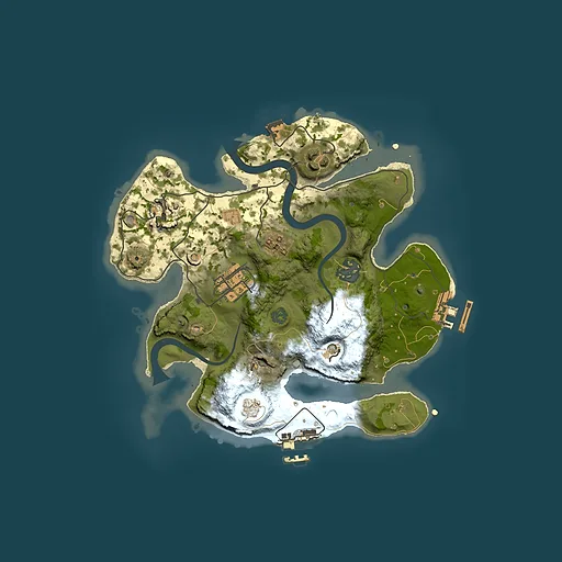 Rust map seed 979032010, 2500x2500m top-down preview