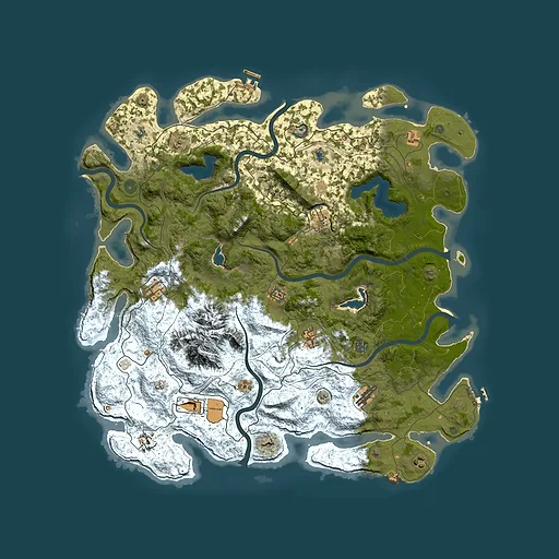Rust map seed 213020810, 5000x5000m top-down preview