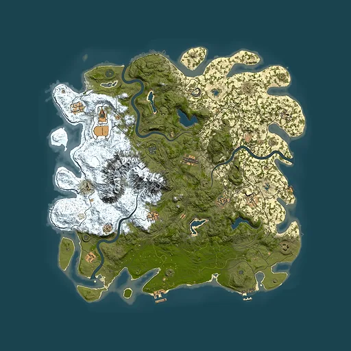Rust map seed 2027465749, 5000x5000m top-down preview