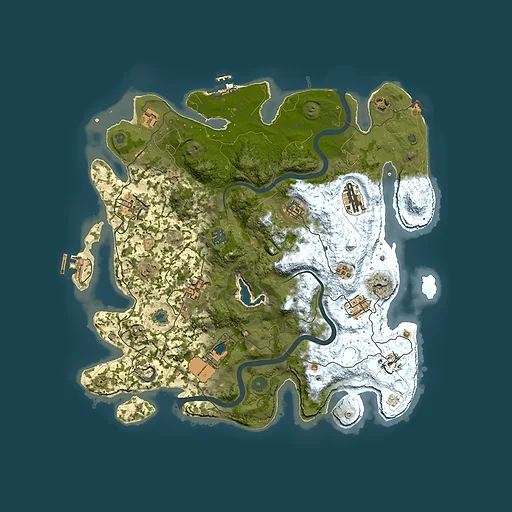 Rust map seed 78357146, 4000x4000m top-down preview