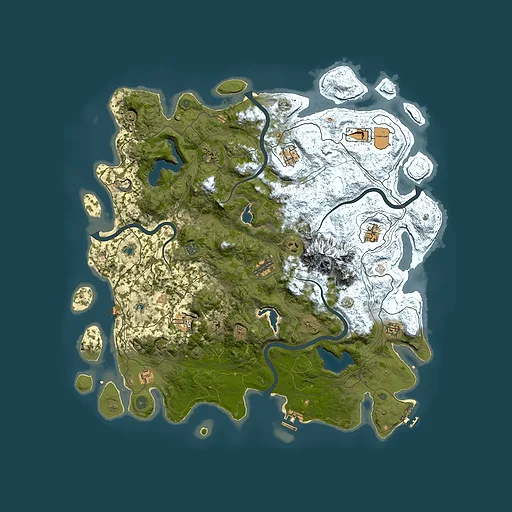 Rust map seed 1551950941, 5000x5000m top-down preview