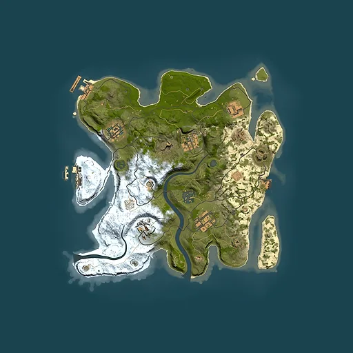Rust map seed 1493140798, 3000x3000m top-down preview
