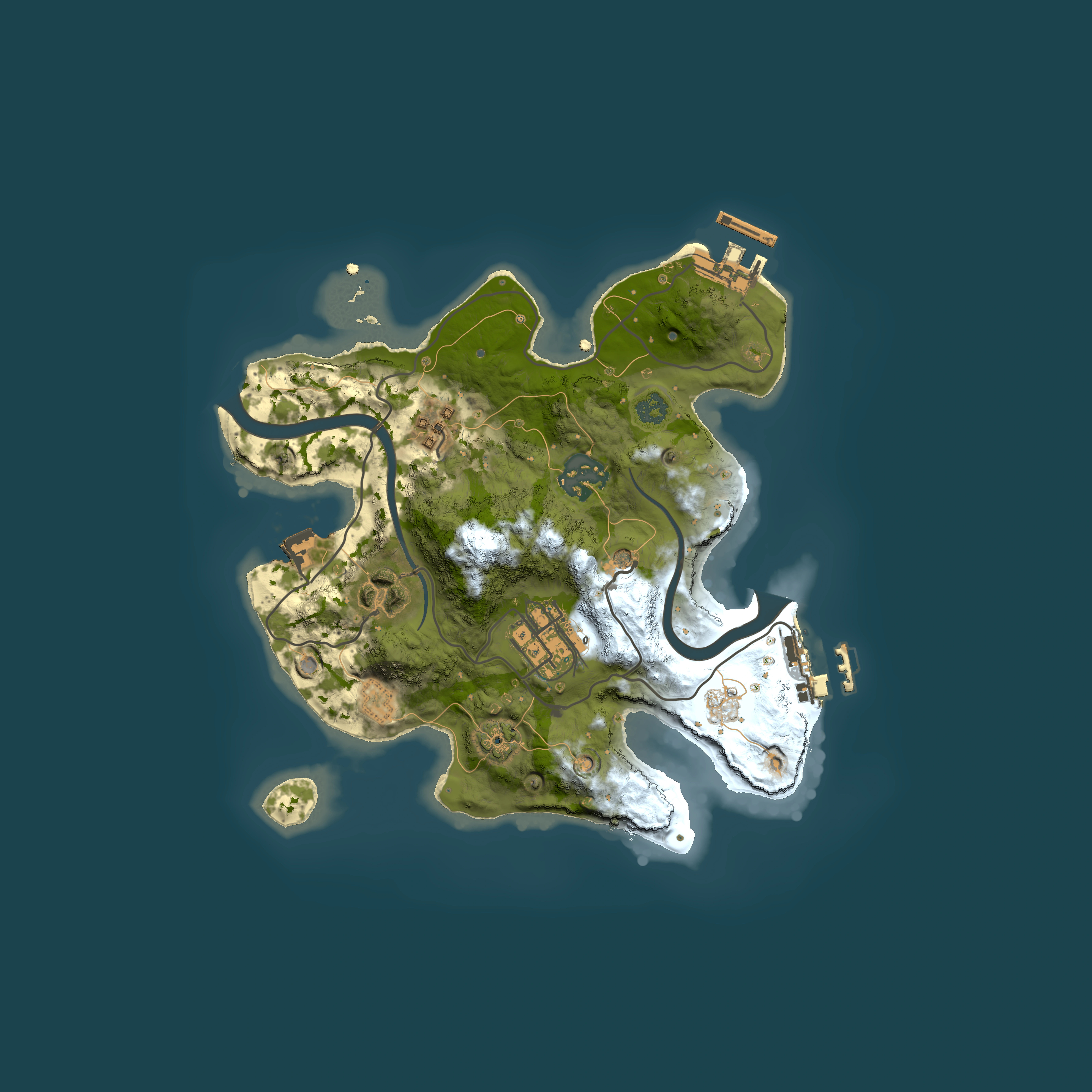Full top-down render of Rust map seed 1737598107, 2500x2500m