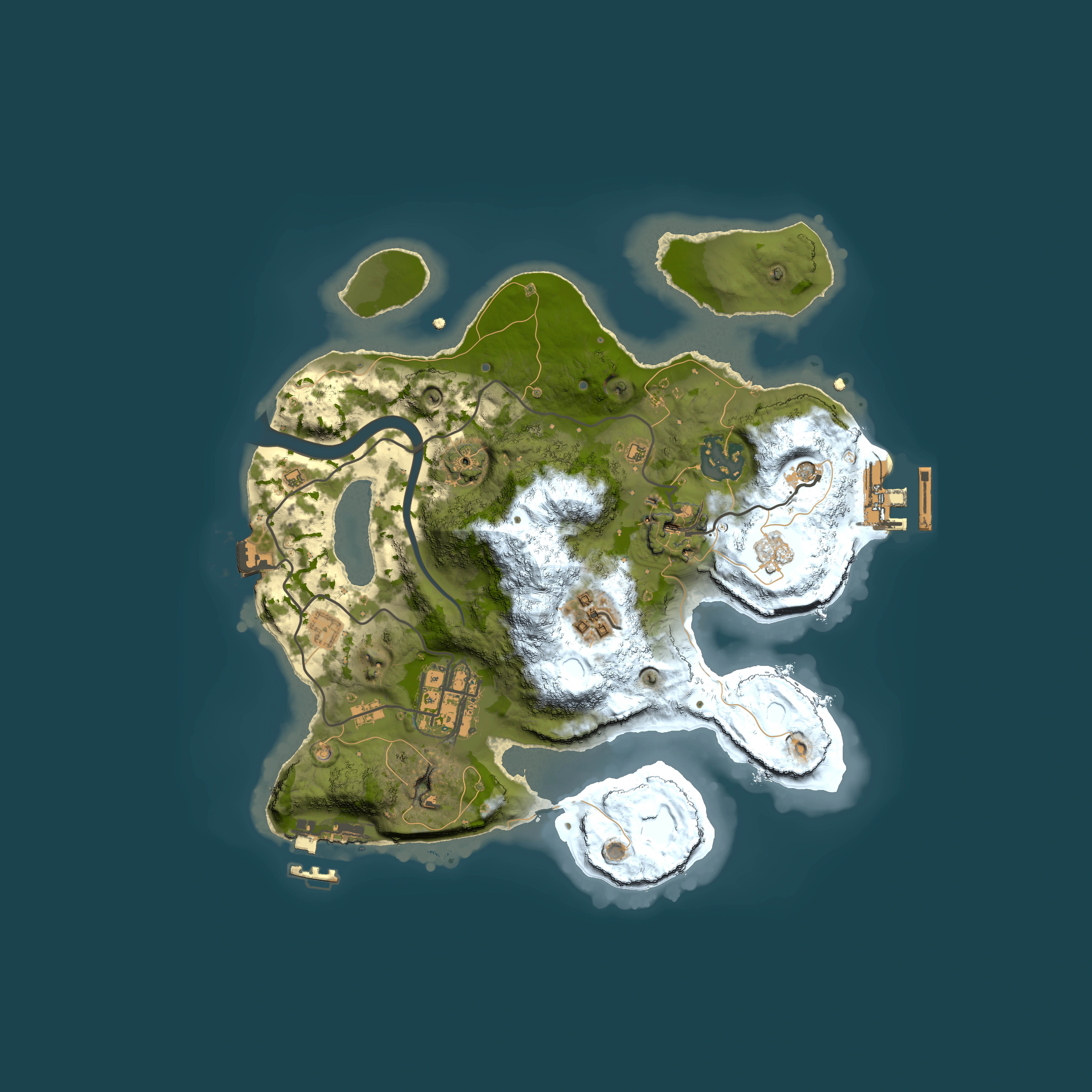 Full top-down render of Rust map seed 1732845262, 2500x2500m