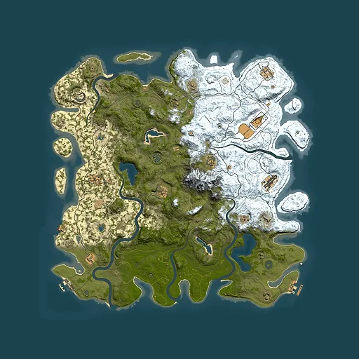 Rust map seed 1807940847, 5000x5000m top-down preview