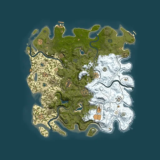 Rust map seed 1293677560, 4500x4500m top-down preview